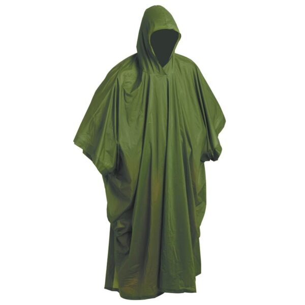 Poncho impermeabil cu gluga, cusaturi lipite, maneci ajustabile, inchidere laterala cu capse - Cerva Poncho