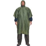 Poncho impermeabil cu gluga, cusaturi lipite, maneci ajustabile, inchidere laterala cu capse - Cerva Poncho