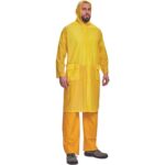 Manta de ploaie cu gluga si siret, cusaturi lipite, 2 buzunare frontale, maneci ajustabile cu capse, fante de ventilare - Cerva Irwell