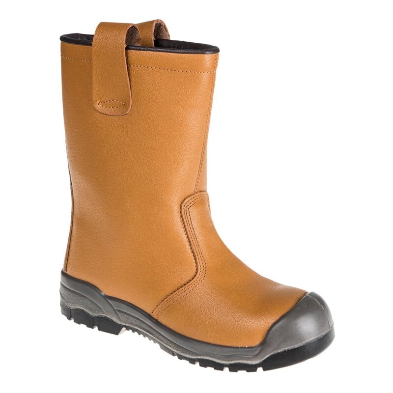 Cizme de protectie din piele pentru iarna, bombeu si lamela antiperforatii metalice, captuseala din blana - Portwest Rigger S1P CI