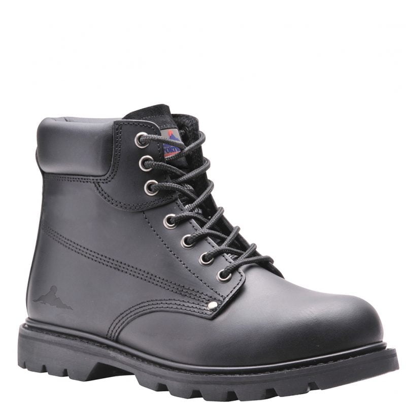 Bocanci de lucru cu bombeu metalic, talpa Goodyear rezistenta la caldura, alunecare si hidrocarburi - Welted SB HRO