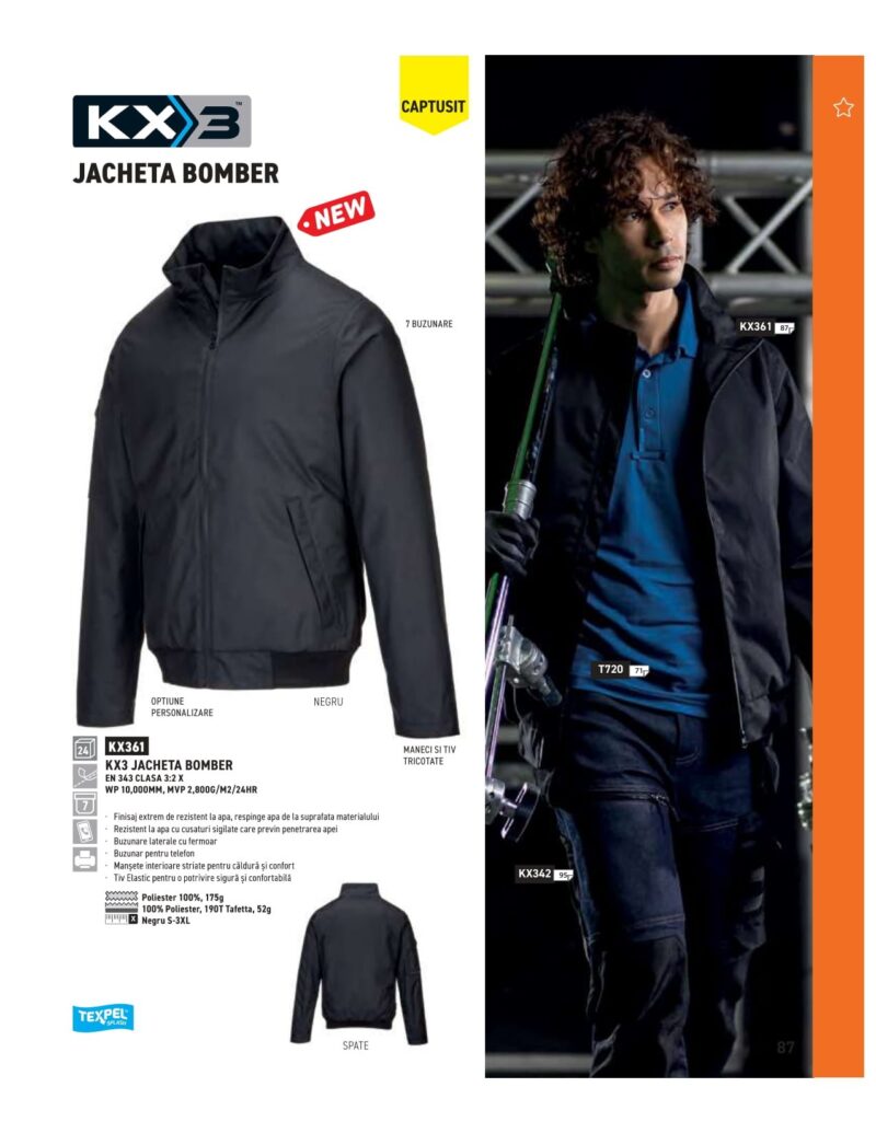 Jacheta scurta de lucru bomber impermeabila - Portwest KX361
