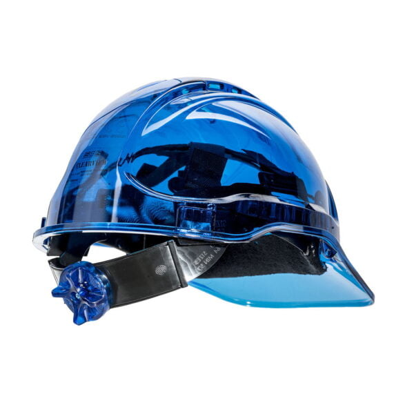 Casca de protectie transparenta cu protectie UV, ventilatie, banda reglabila, 8 culori - Portwest Peak View PV60