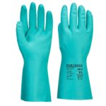 Manusi de protectie chimica din nitril cu captuseala din bumbac - Portwest Nitrosafe Plus