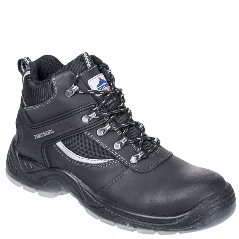 Mustang S3 - Bocanci confortabili din piele de cal, bombeu si lamela antiperforatii metalice, protectie glezna