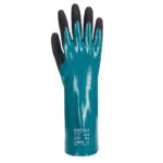 Manusi de protectie chimica din nitril pentru medii umede si uleioase - Portwest Sandy Grip