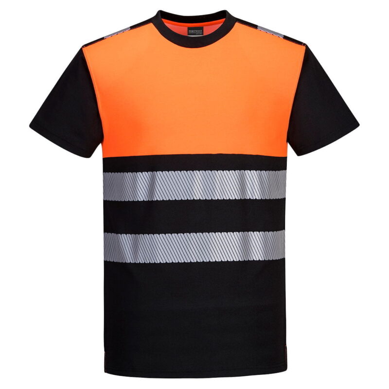 Tricou de lucru reflectorizant, tesatura premium de bumbac respirabila si absorbitoare de transpiratie - PW311