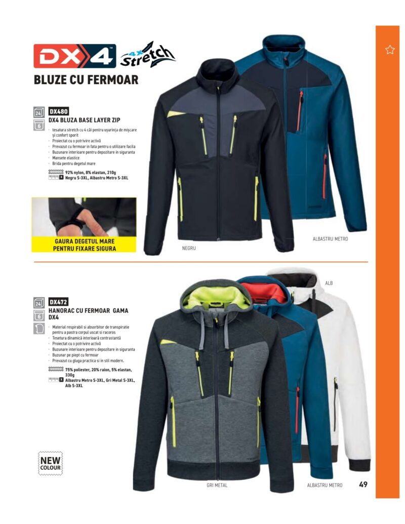 Bluza de lucru usoara si subtire, rol de strat de baza cu confort ridicat - Portwest DX480