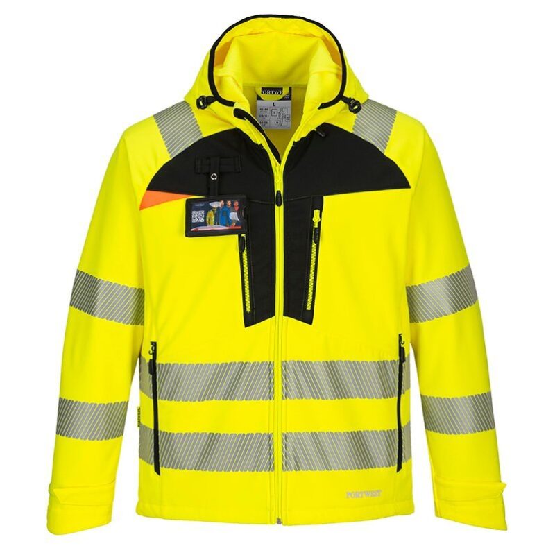 Jacheta de lucru reflectorizanta din softshell, impermeabila, tesatura Ripstop, finisaj Texpel rezistent la pete - Portwest DX475