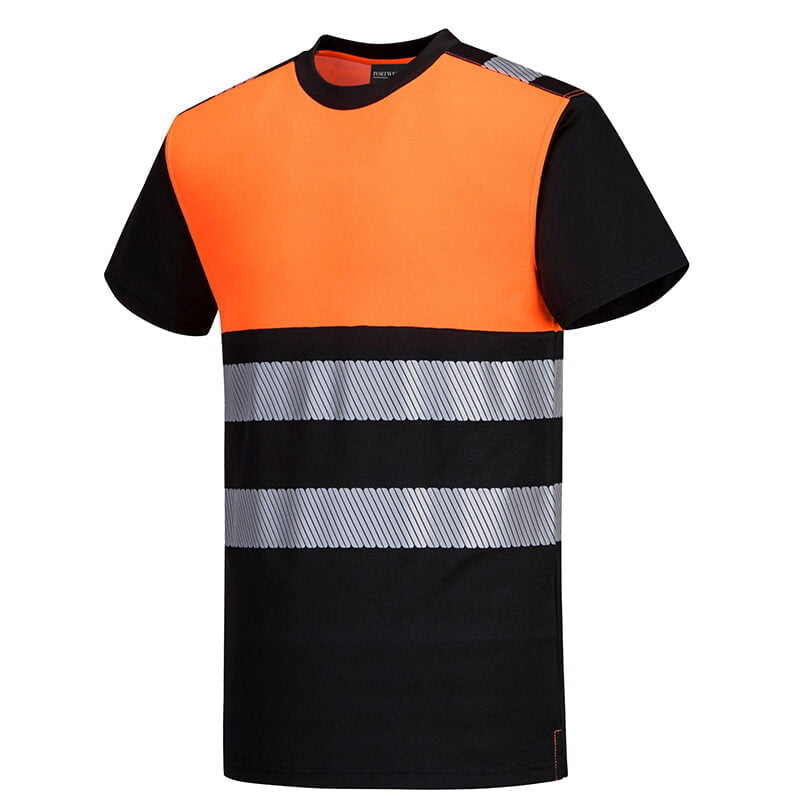 Tricou de lucru reflectorizant, tesatura premium de bumbac respirabila si absorbitoare de transpiratie - PW311
