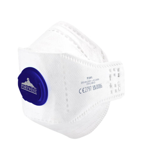 Masca de respirat EAGLE FFP2 cu valva Dolomite si pliere verticala (Pk10) P291
