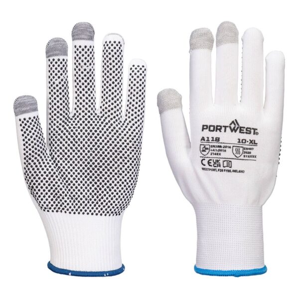 Mănușă pentru ecran tactil cu puncte din PVC Grip 13 (Pk12) A118