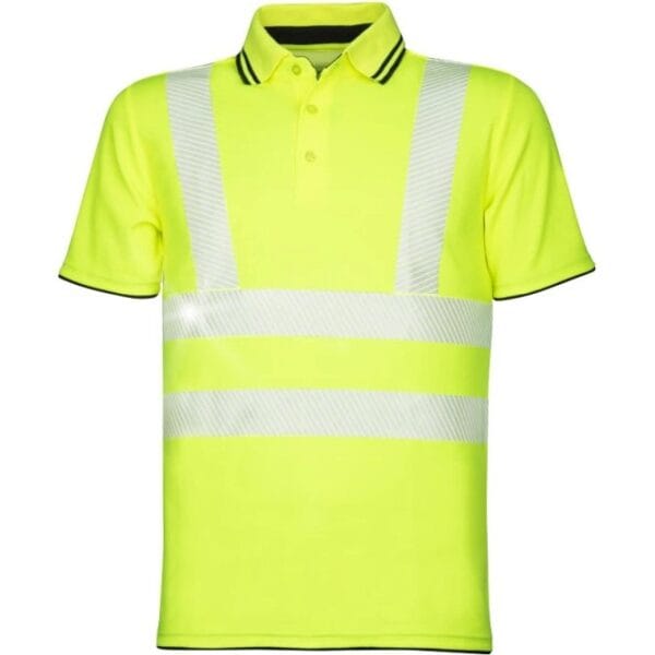 Tricou polo reflectorizant de lucru din bumbac cu bandă segmentată, confortabil și respirabil - Ardon Signal