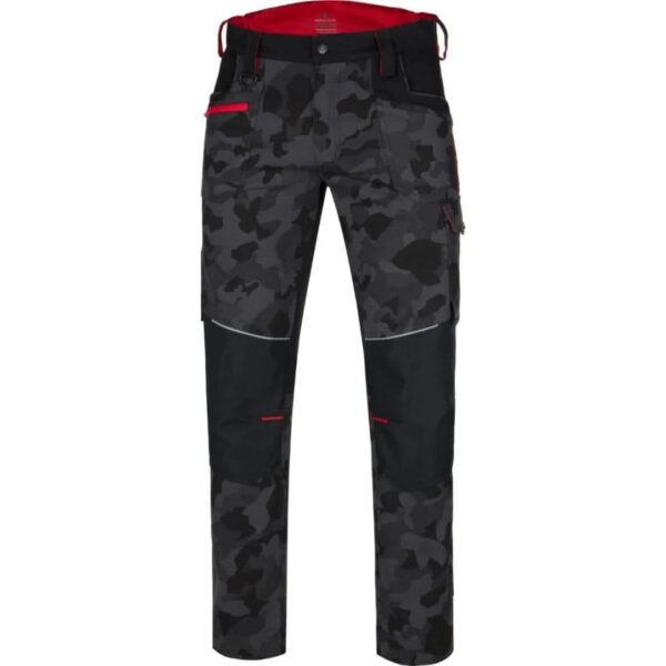 Pantaloni de lucru din bumbac elastic cu croială Slim Fit, respirabili, cusături triple - Ardon Creatron Camo