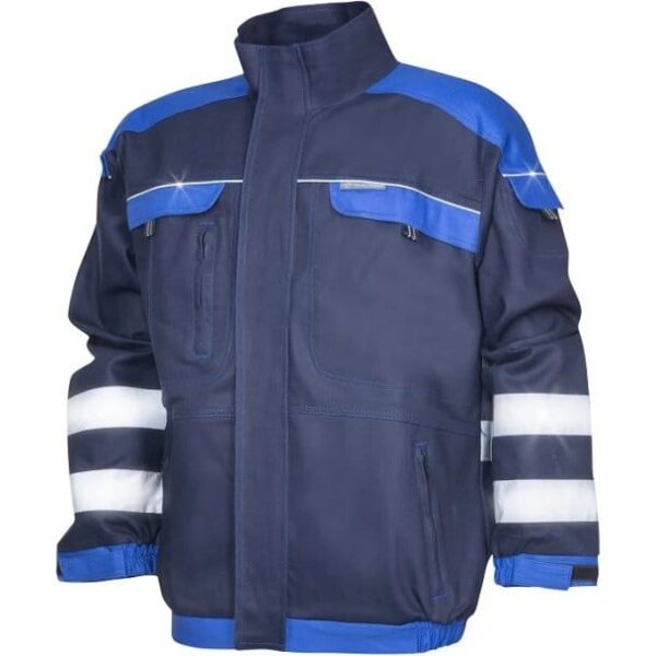Jachetă de lucru din bumbac 100%, buzunare multiple, benzi reflectorizante - Ardon Cool Trend Reflex