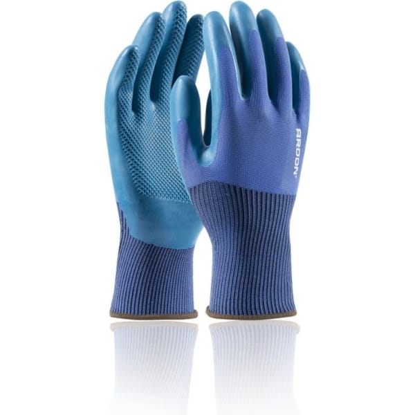 Mănuși de lucru din poliester, cu strat de latex tip grilaj, pentru prindere sigură – Ardon Green Touch