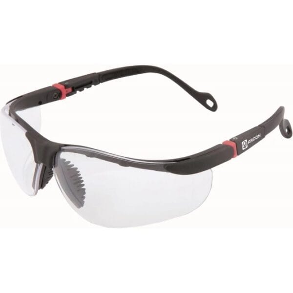 Ochelari de protecție transparenți, sport, cu ventilație anti-aburire și brațe reglabile – Ardon M1000